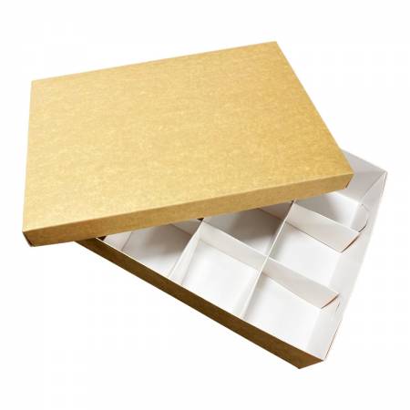 Pudełko catering set box POKRYWKA  op. 50szt 25x35cm h 3cm brązowo-białe TnG