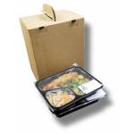Pudełko z uchwytem składanym na płasko DIETA BOX na pojemniki obiadowe, 190x230x285mm
