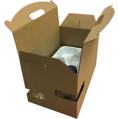 Pudełko z uchwytem DIETA BOX na pojemniki obiadowe + 2 butelki/puszki/kubki, 325x197x195