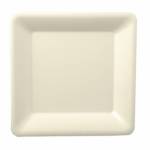 Talerze z trzciny cukrowej, kształt kwadratowy, 26 cm x 26 cm, kolor: biały, opakowanie 50szt