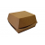 Pudełko hamburger duży, biało/brązowe, 115x115x75mm, bez nadruku, op. 200 sztuk