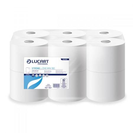 Papier toaletowy Strong L-ONE  LUCART 180m, 2W, JUMBO - MINI 180 op. 12 rolek