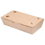LUNCH BOX 20x10x5cm karton biało-brązowy klejony TnG op. 100 sztuk