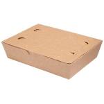 LUNCH BOX 20x14x5cm karton biało-brązowy klejony TnG op. 100 sztuk