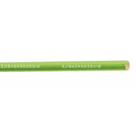 Słomki papierowe zielone śr.6mm dł.210mm, biodegradowalne op. 250 sztuk