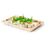 Sushi Box 2 tacka z trzciny 16,5x11x1,5c op.50szt., naturalny, biodegradowalny (k/20)